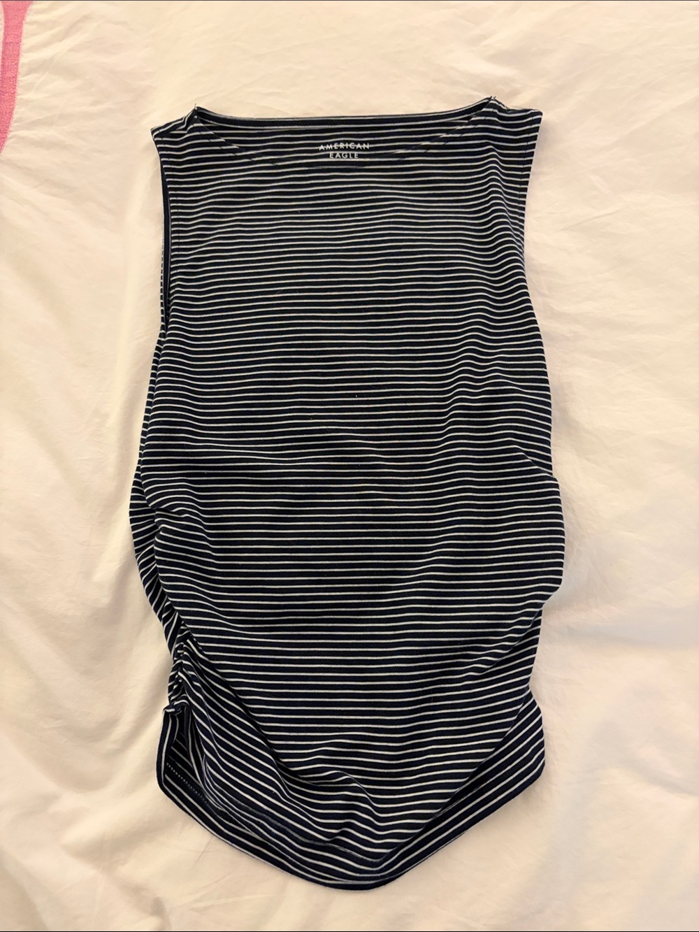 American Eagle Outfitters Navy & White Striped Tank Top